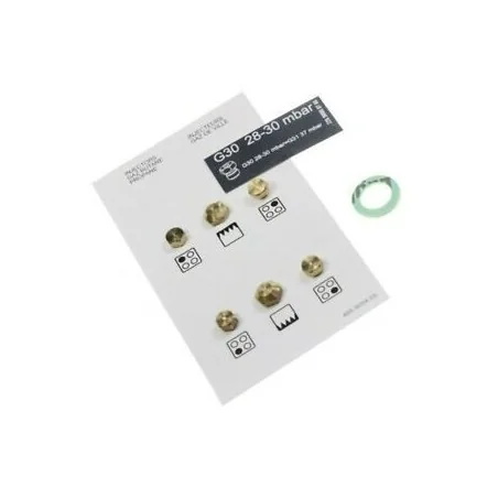 Kit de 6 d'injecteurs gaz de ville pour table de cuisson (pièce d'origine)