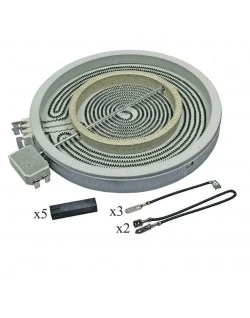 Foyer électrique radian double pour plaque de cuisson Whirlpool 481231018895 (pièce d'origine constructeur) 