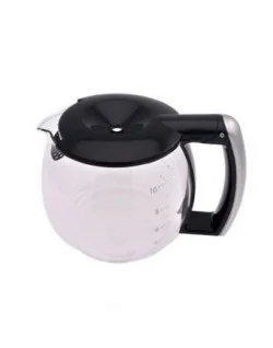 Verseuse en verre avec couvercle machine à café Delonghi 7313281249 (pièce d'origine)