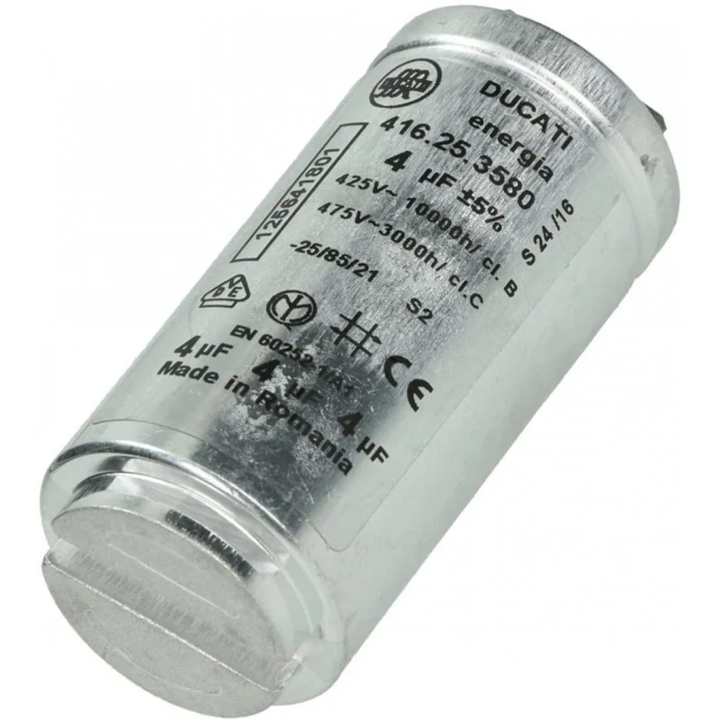 Condensateur 4 MF 450V pour Sèche-linge Electrolux 1256418011 (Pièce d'origine) Condensateur 4 MF 450V pour Sèche-linge Electrolux 1256418011 (Pièce d'origine)