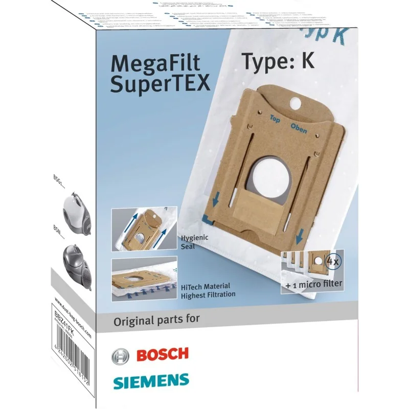 Sac aspirateur type K pour Bosch - Siemens 00468265 (Pièce d'origine) Sac aspirateur type K pour Bosch - Siemens 00468265 (Pièce d'origine)