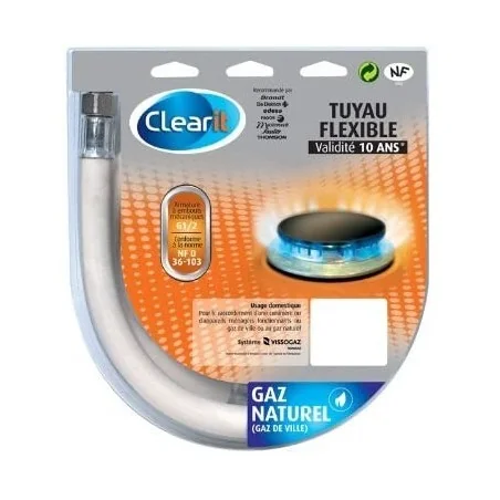 Tuyau gaz naturel garantie 10ans pour Table et cuisiniere gaz Brandt 75S2698 (pièce d'origine)
