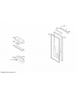 Support balconnet porte bouteilles pour Bosch, Siemens (pièce d'origine)