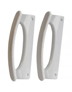 Set di 2 maniglie bianche per porta frigorifero/congelatore