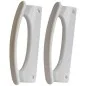 White door handles set of 2 for refrigerator / freezer