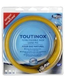 Tuyau gaz naturel sans date limite pour Table et cuisiniere gaz - Wpro (pièce d'origine) 