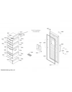 Panneau volet pour congélateur Bosch - Siemens 20002182 d'origine