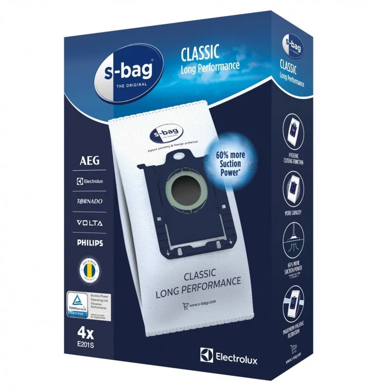 Sacs aspirateurs s-bag® E201S Electrolux - AEG d'origine Sacs aspirateurs s-bag® E201S Electrolux - AEG d'origine