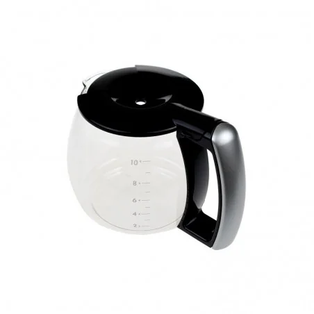 Verseuse en verre avec couvercle pour machine à café Delonghi 7313281249 (pièce d'origine)