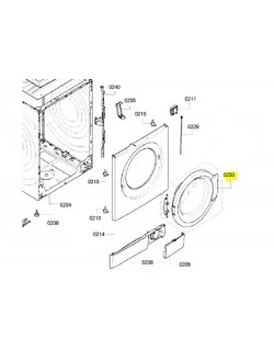 Complete porthole for Bosch washing machine - Siemens original manufacturer parts