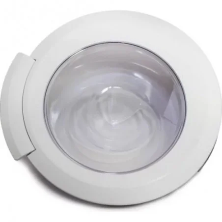 Hublot complet blanc en plexiglas pour lave-linge 00704286 (Pièce compatible)