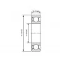 Bearing 6204 ZZ for Whirlpool washing machine - Candy - Indesit 481252028137 (Original part)