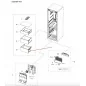 Tiroir congélateur bas (repère 2 sur la vue jointe) pour réfrigérateur SAMSUNG DA97-13475A (pièce d'origine) Tiroir congélateur bas (repère 2 sur la vue jointe) pour réfrigérateur SAMSUNG DA97-13475A (pièce d'origine)